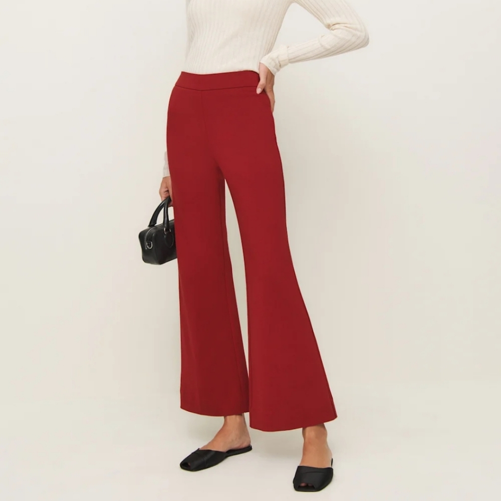 Reformation Tanya Knit Pant Red - Size M